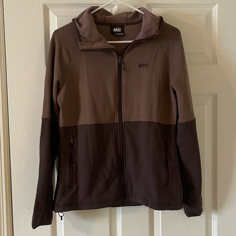 REI Two-Tone Brown Hooded Jacket